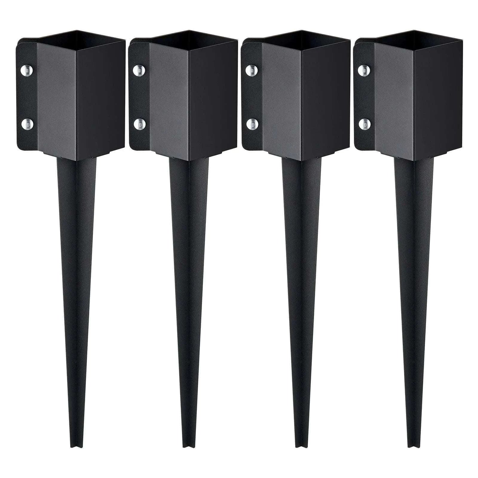 24" Steel Fence Post Anchor Ground Spike 4 Pack for 3.5" Posts-CZECH REPUBLIC / 8pcs36in