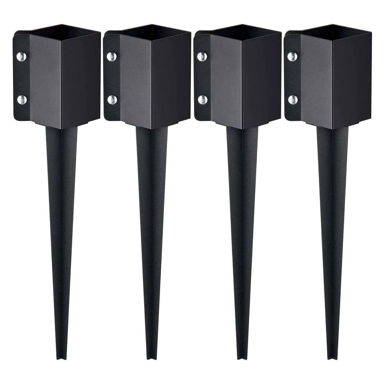 24" Steel Fence Post Anchor Ground Spike 4 Pack for 3.5" Posts-CZECH REPUBLIC / 8pcs36in