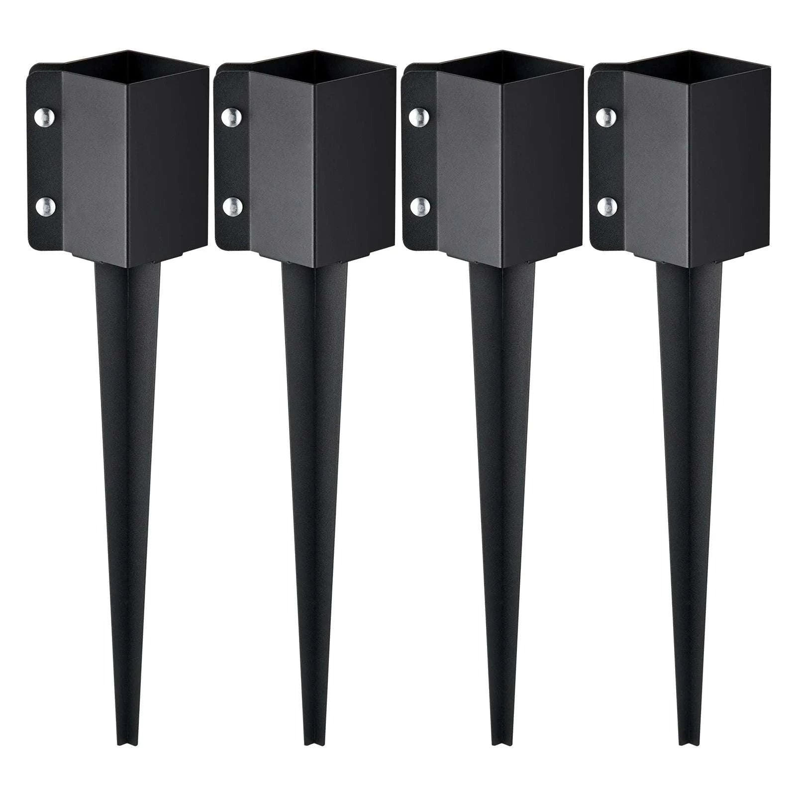 24" Steel Fence Post Anchor Ground Spike 4 Pack for 3.5" Posts-CZECH REPUBLIC / 8pcs36in