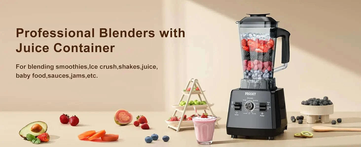 2400W Blender and Grinder Combo 25000RPM 68oz BPA-Free 2 Containers-Red / US / United States