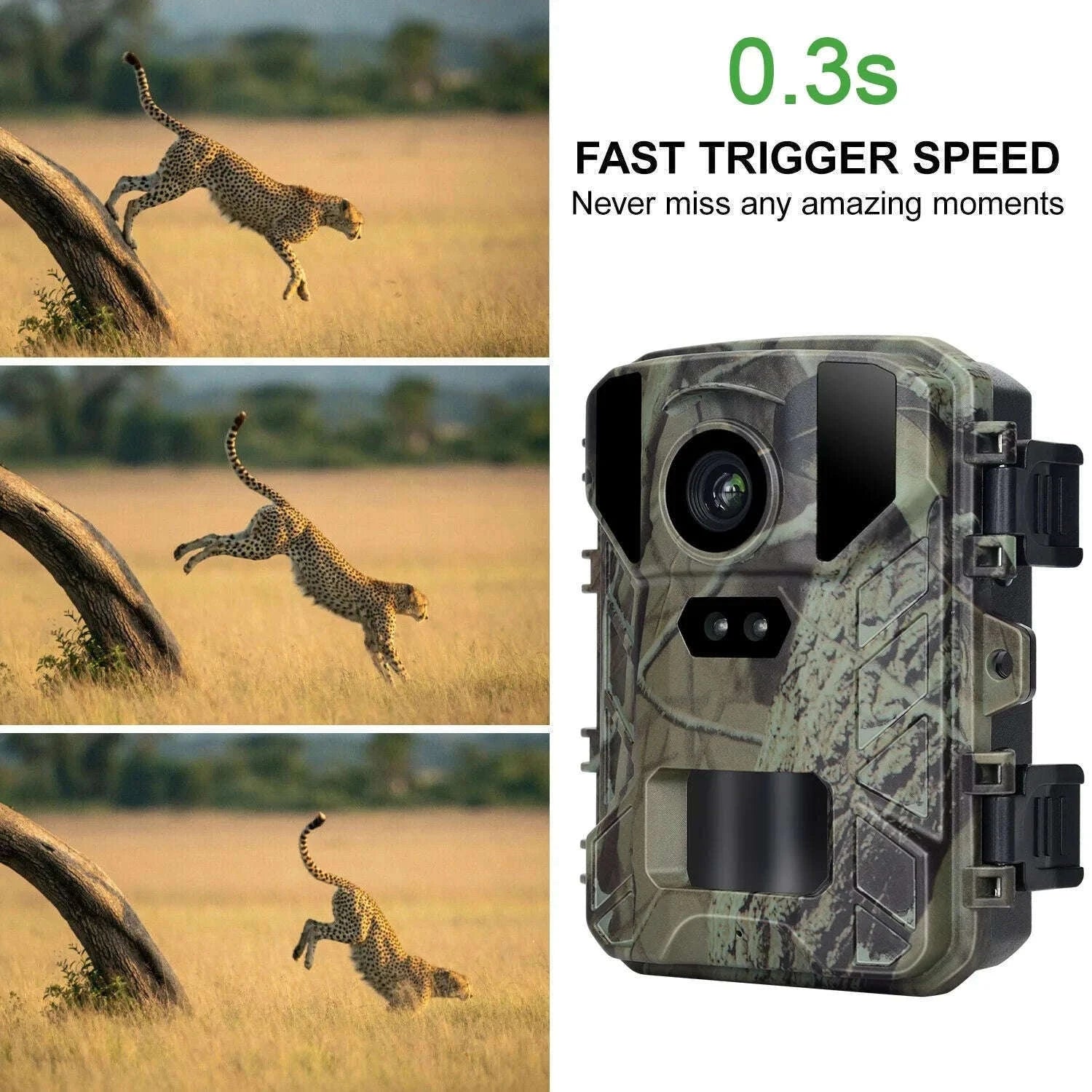 24MP Trail Camera with 1080P Video, Night Vision, IP65-4PCS-MINI800 / China Mainland