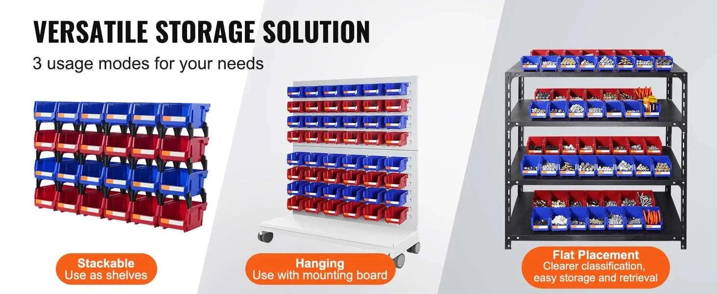 24pcs Stackable Storage Bins with Labels for Garage, Tools & Parts-24pcs / United States