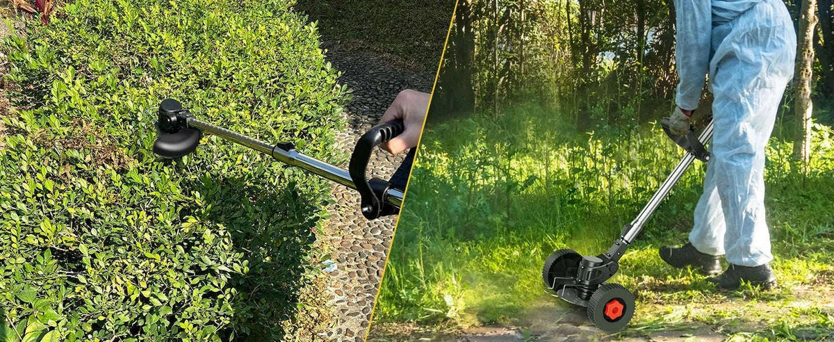 24V Cordless Strimmer with Dual Batteries and Blade Set-21V-Green / EU / GERMANY