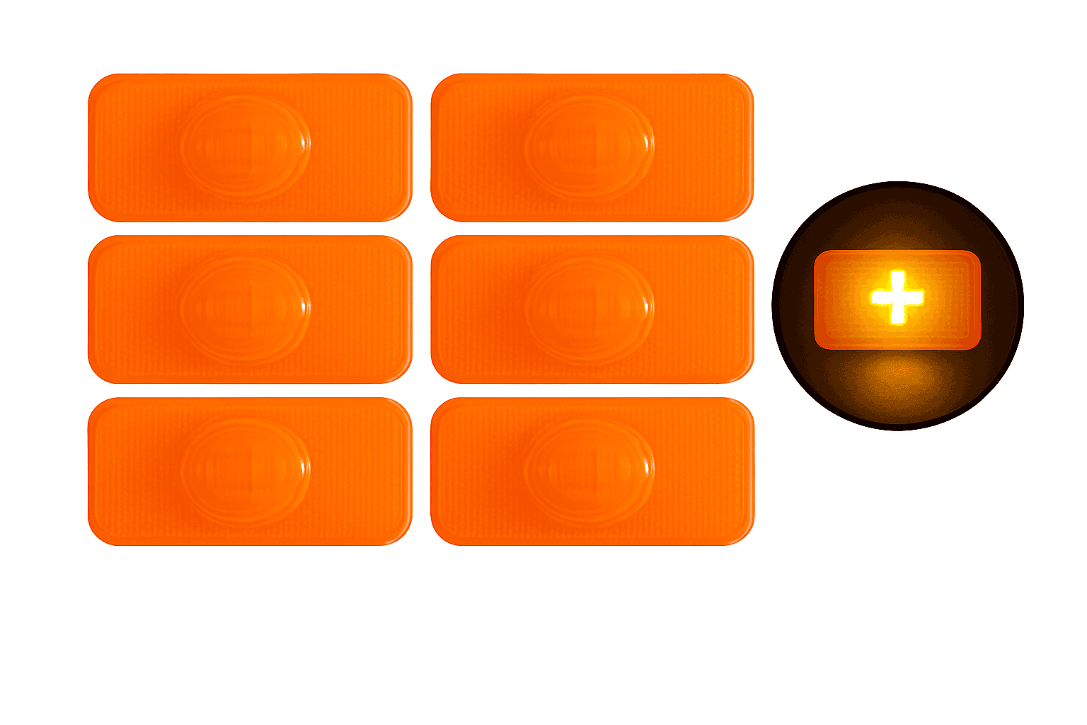 24V LED Side Lights for Truck FH FM FL Amber Clearance Lamp-10 pcs