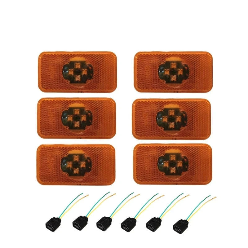 24V LED Side Marker Lights, Amber, 2pcs-8pcs amber