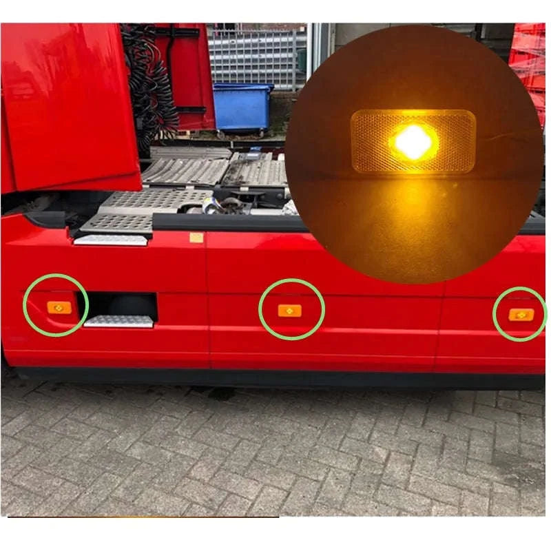 24V LED Side Marker Lights, Amber, 2pcs-8pcs amber