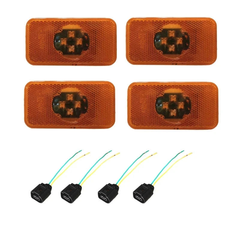24V LED Side Marker Lights, Amber, 2pcs-8pcs amber