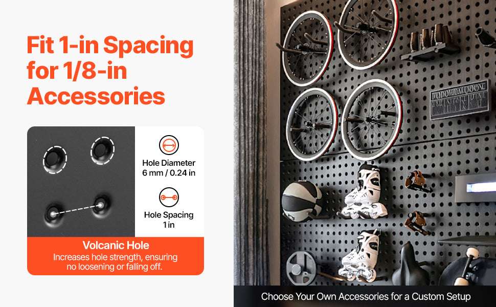 24x12 Metal Pegboard Wall Organizer Panels with Hooks Set-4pcs / United States