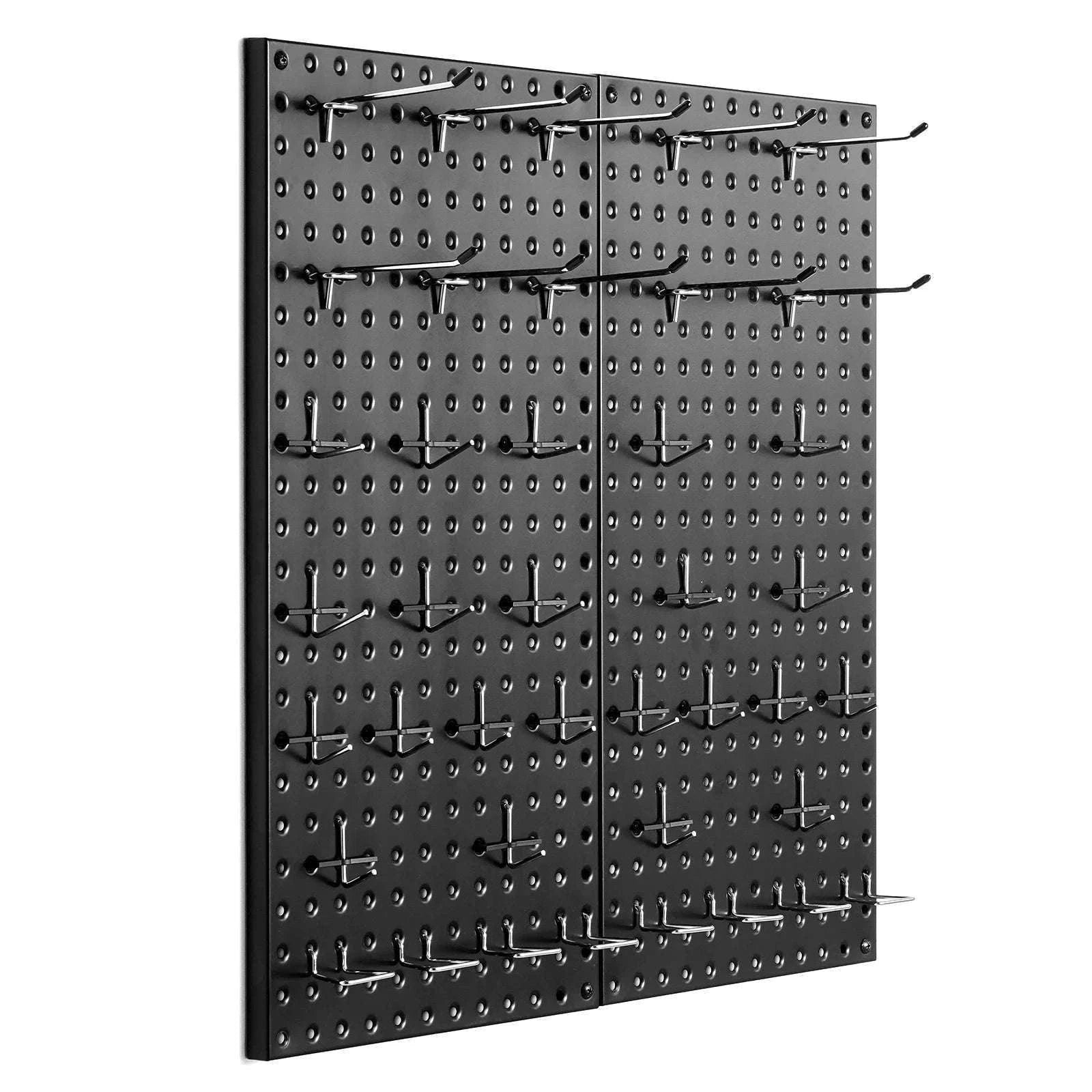 24x12 Metal Pegboard Wall Organizer Panels with Hooks Set-4pcs / United States