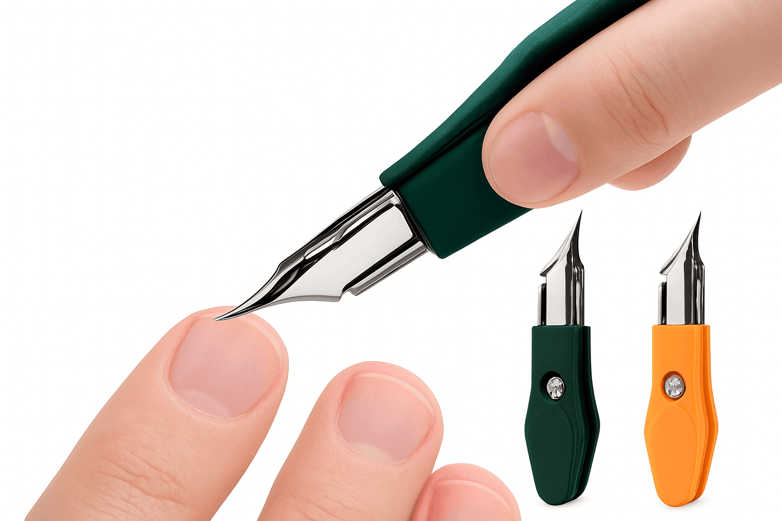 25° Slant Edge Nail Clipper for Ingrown Toenails-Orange