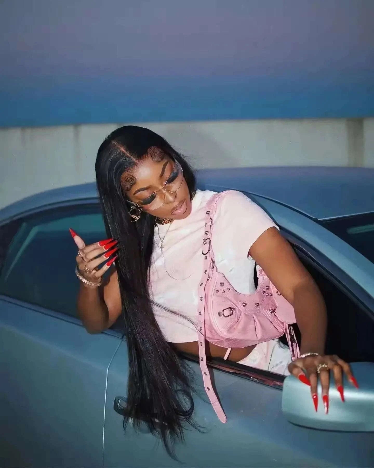 250% Density Brazilian Bone Straight Glueless HD Lace Wig-7x5 HD Glueless Wig / france / 30Inch|200%