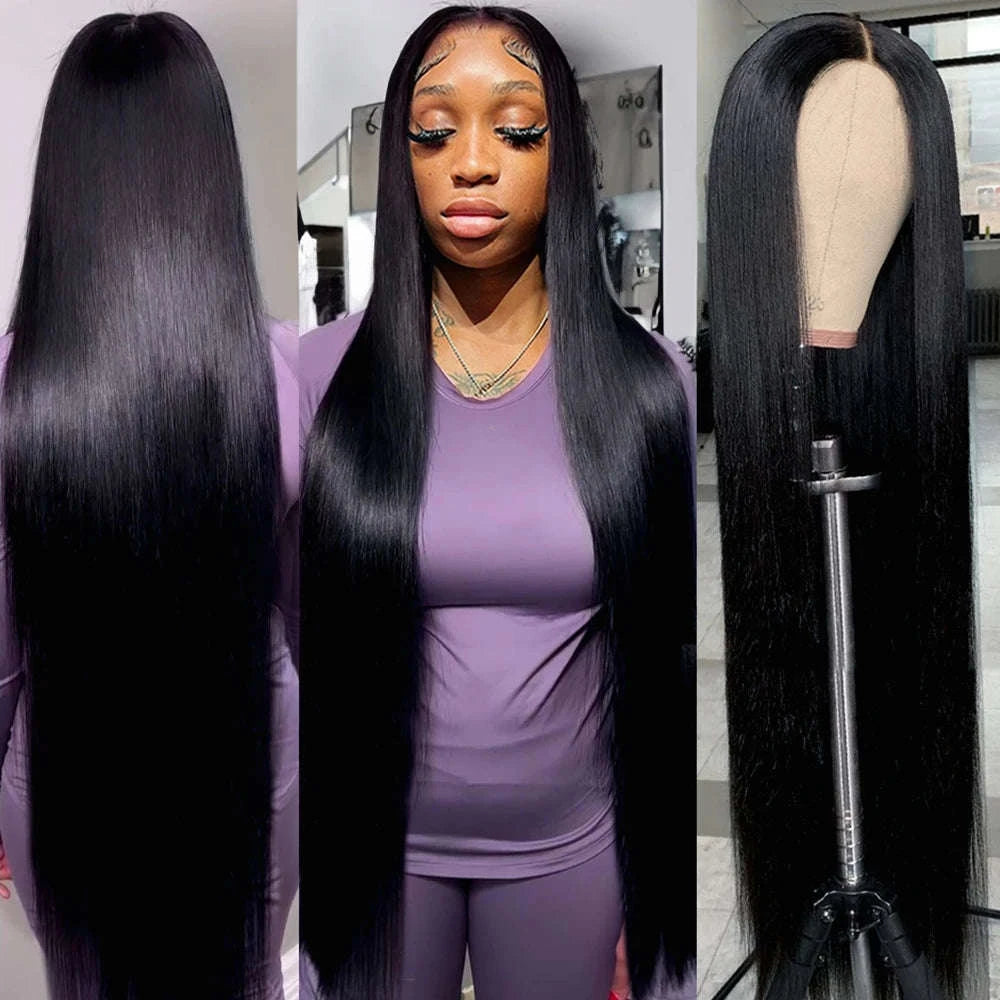 250% Density Brazilian Bone Straight Glueless HD Lace Wig-7x5 HD Glueless Wig / france / 30Inch|200%