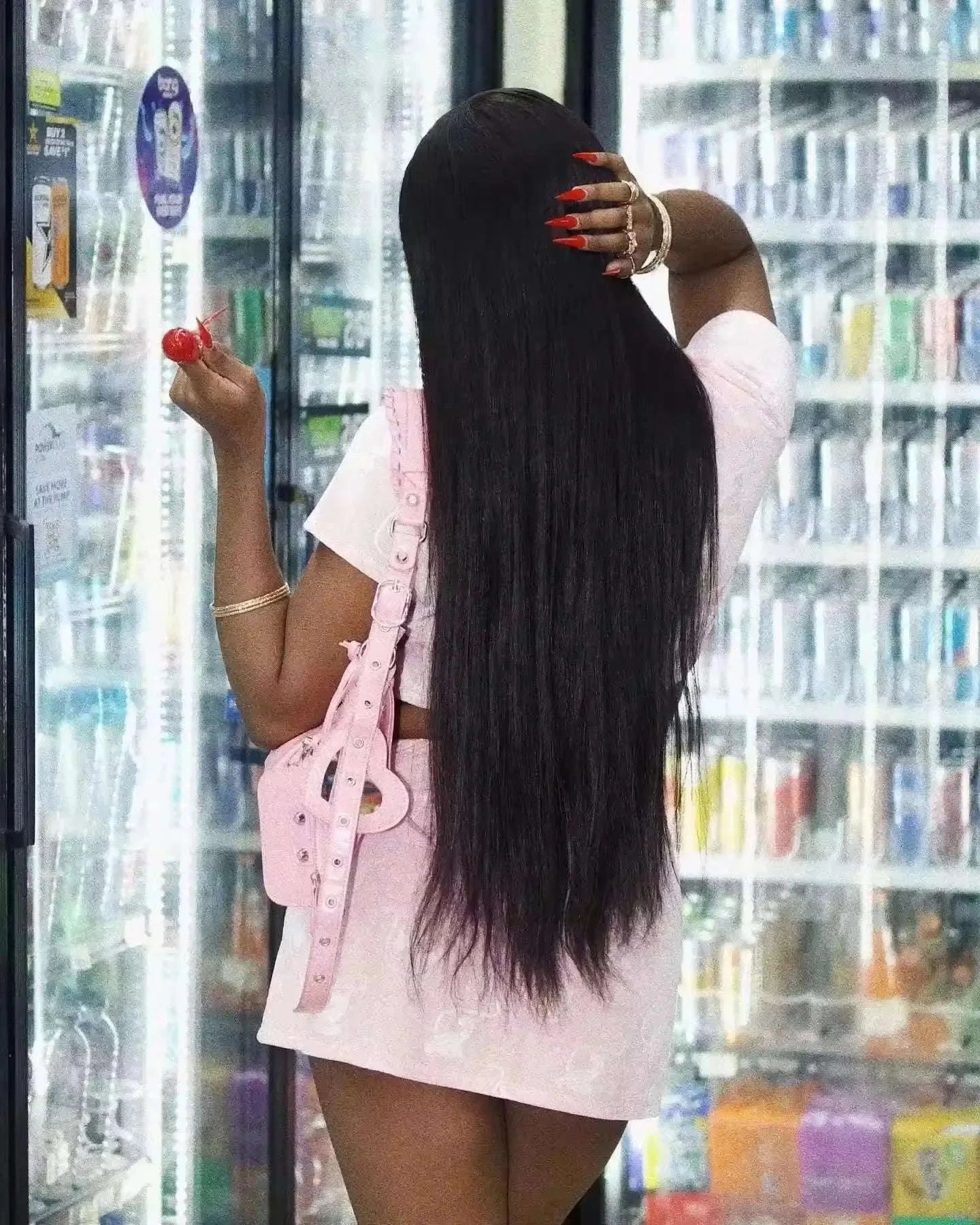 250% Density Brazilian Bone Straight Glueless HD Lace Wig-7x5 HD Glueless Wig / france / 30Inch|200%