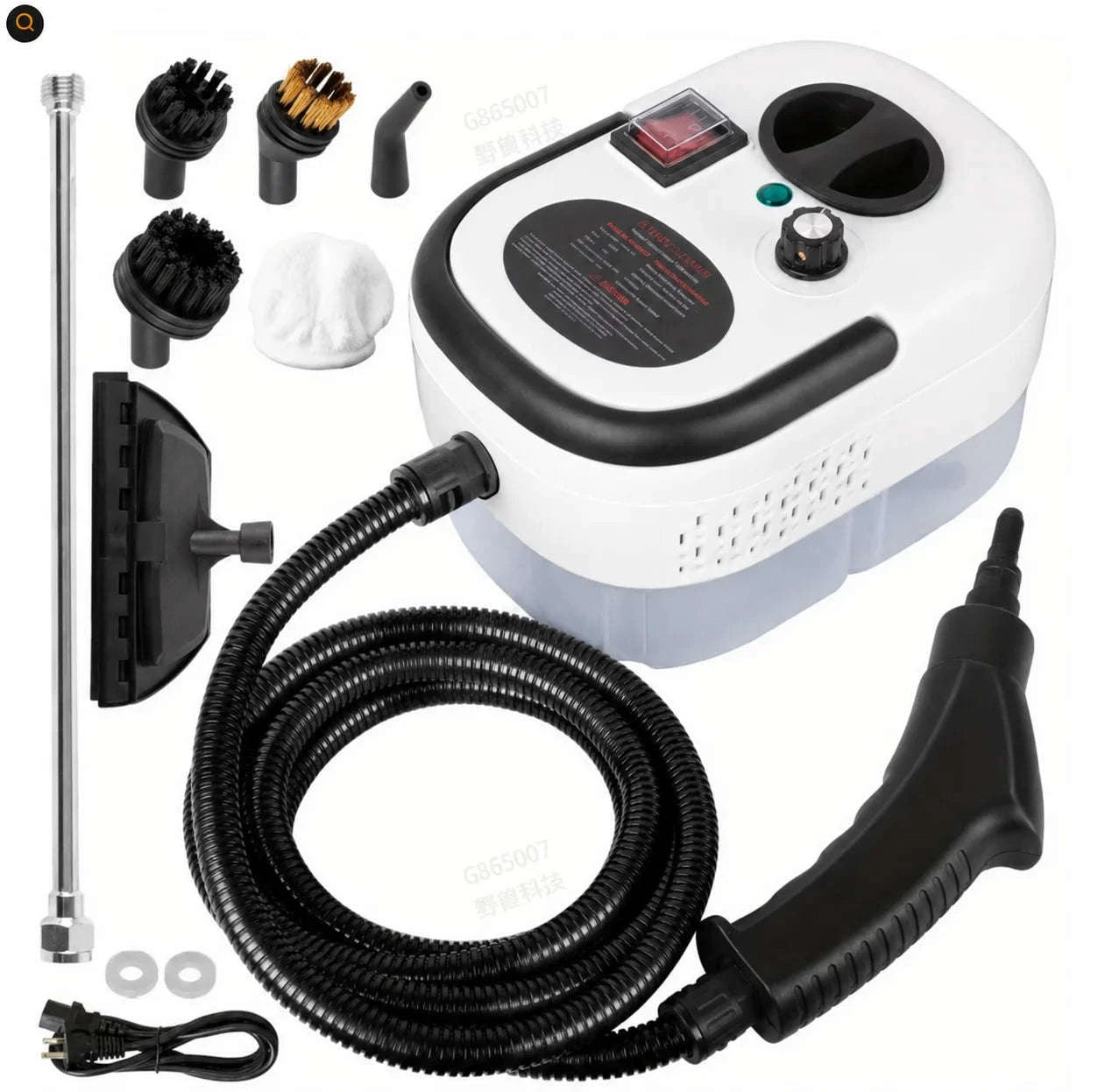 2500W Handheld Steam Cleaner with 1200ml Tank and Accessories-white / 110 V / US|United States