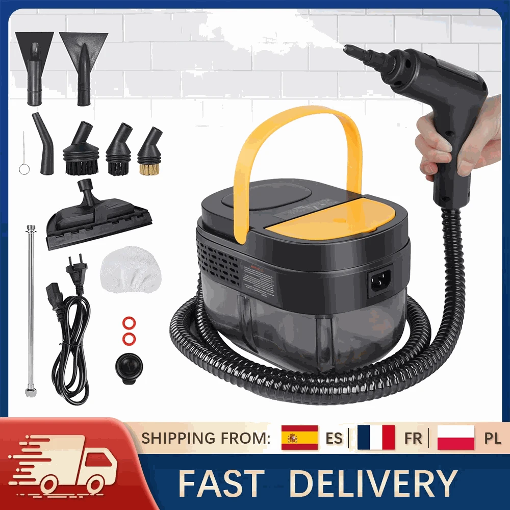 2500W Handheld Steam Cleaner with 3Bar Pressure & 1600ML Tank-black / france / 220 V|EU