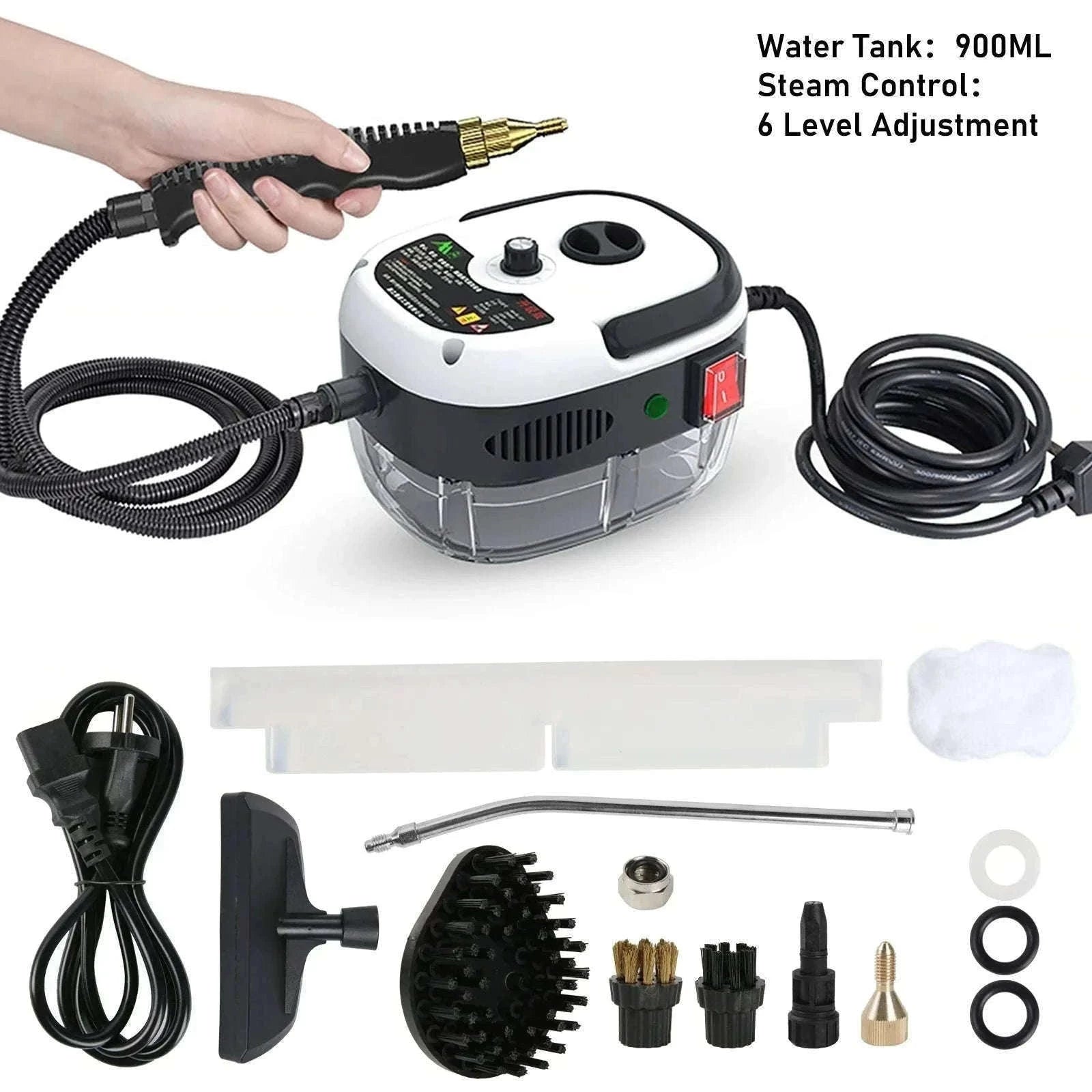 2500W Handheld Steam Cleaner with 3Bar Pressure & 1600ML Tank-Yellow / france / 220 V|EU