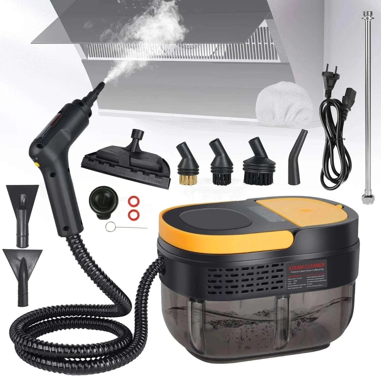 2500W Handheld Steam Cleaner with 3Bar Pressure & 1600ML Tank-Yellow / france / 220 V|EU