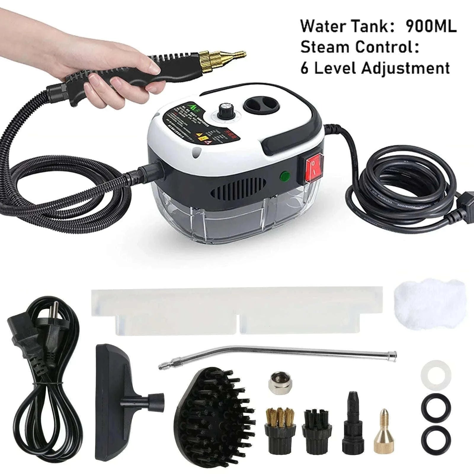 2500W Handheld Steam Cleaner with 3Bar Pressure & 1600ML Tank-Yellow / france / 220 V|EU
