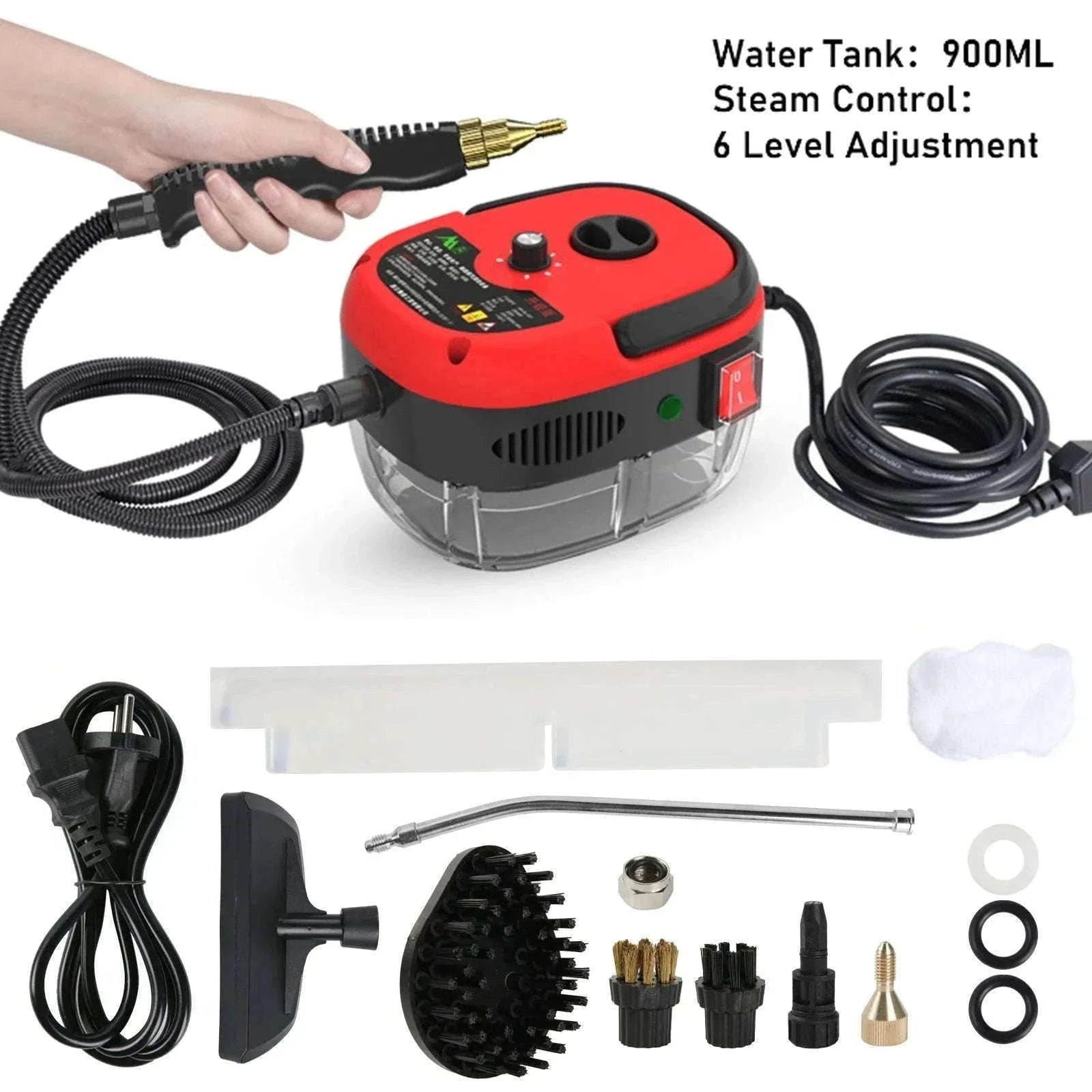 2500W Handheld Steam Cleaner with 3Bar Pressure & 1600ML Tank-Yellow / france / 220 V|EU