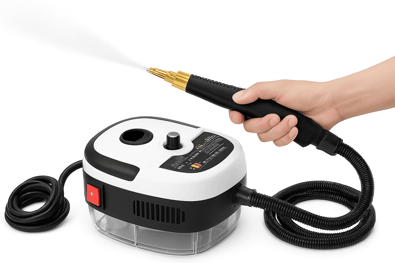 2500W Portable High Pressure Steam Cleaner for Home & Car-Upgraded White / 110 V