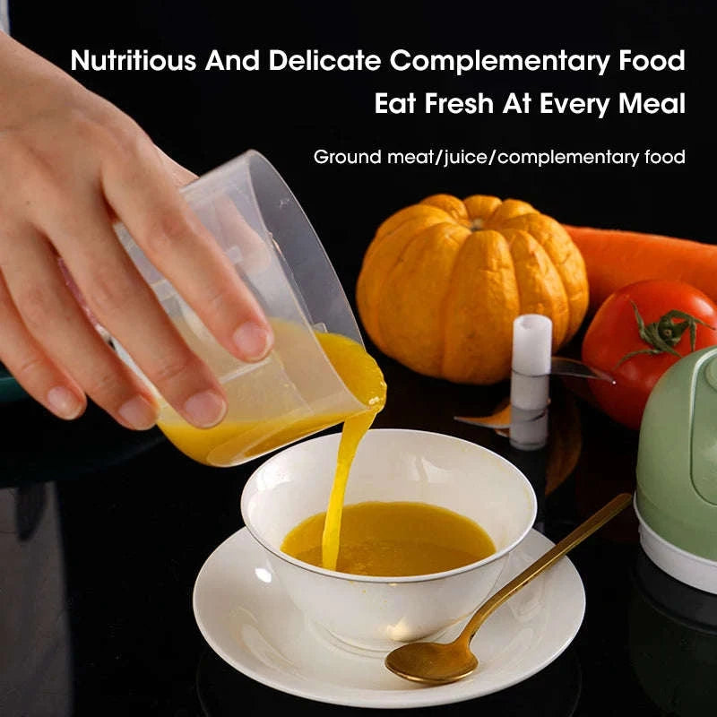 250ml Electric Garlic Masher and Portable Food Chopper-250ml Green