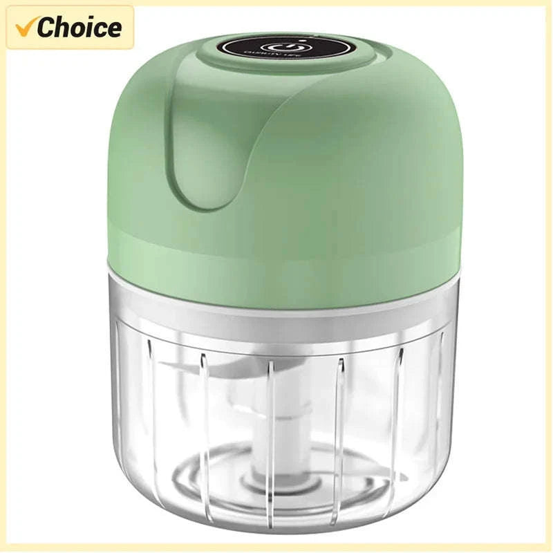 250ml Electric Garlic Masher and Portable Food Chopper-250ml Green