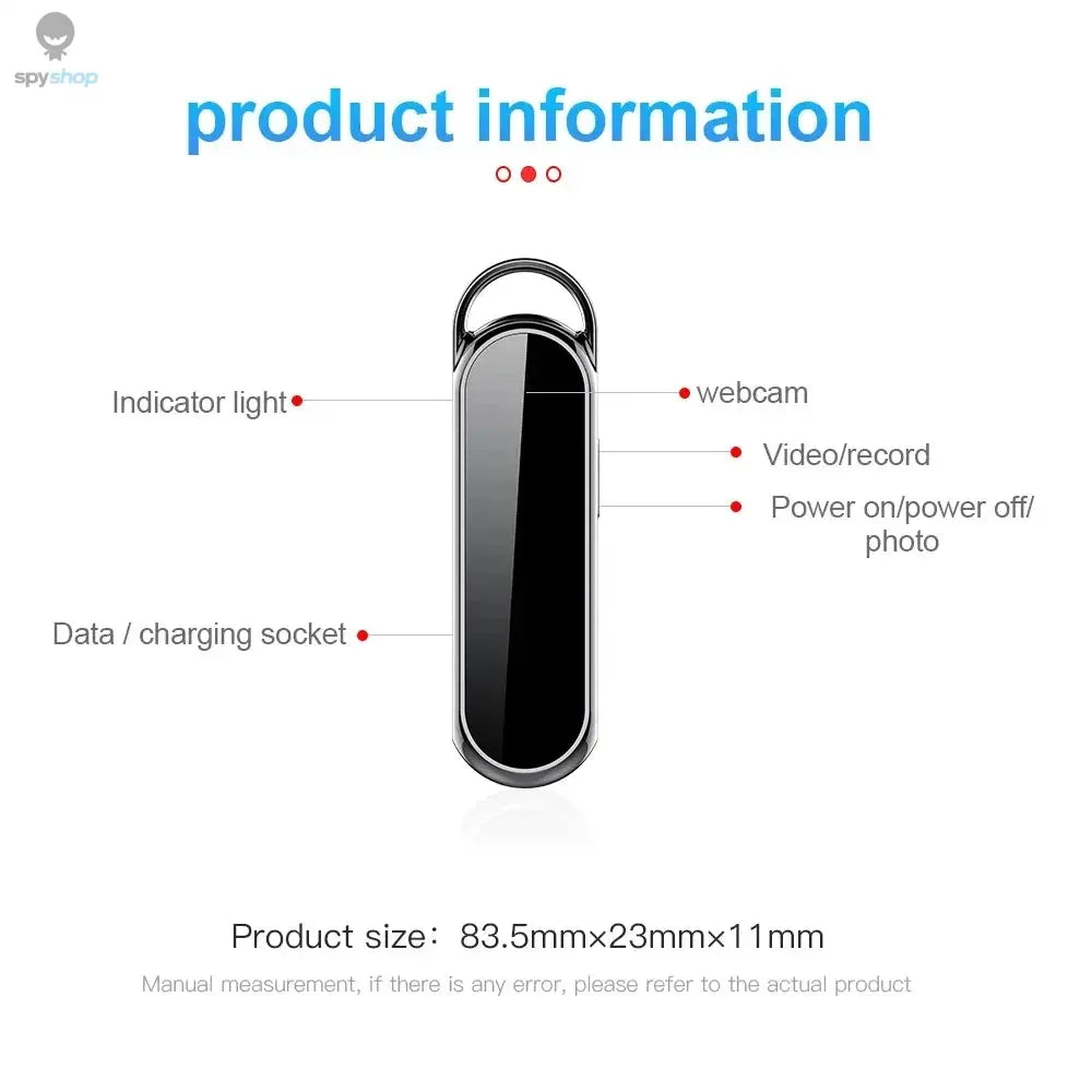 256GB Mini Digital Recorder Camera Oculta Wide View Angle 1080P Small Nacklace Audio Video Voice DV Dictaphone 4-128GB Micro Cam Spy-shop.com