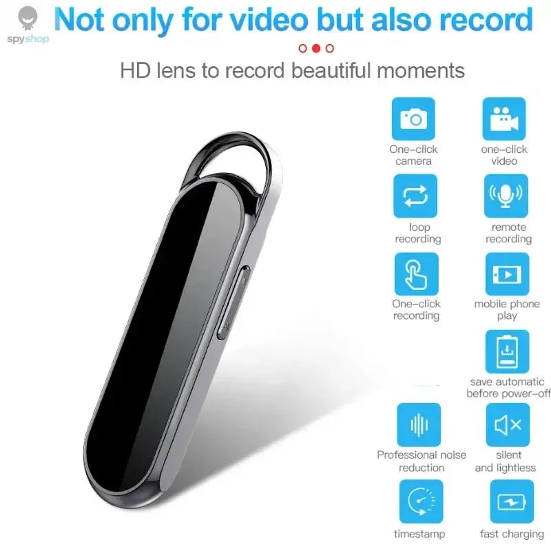 256GB Mini Digital Recorder Camera Oculta Wide View Angle 1080P Small Nacklace Audio Video Voice DV Dictaphone 4-128GB Micro Cam Spy-shop.com