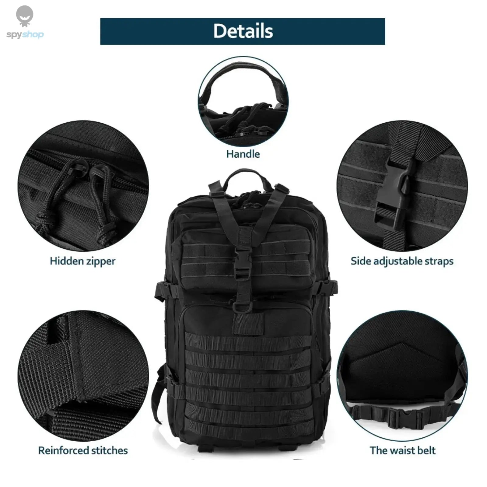 25L/50L Sturdy Nylon Waterproof Tactical Sports Trekking Fishing Hunting Camping Hiking Bag Backpack Outdoor Rucksacks Spy-shop.com