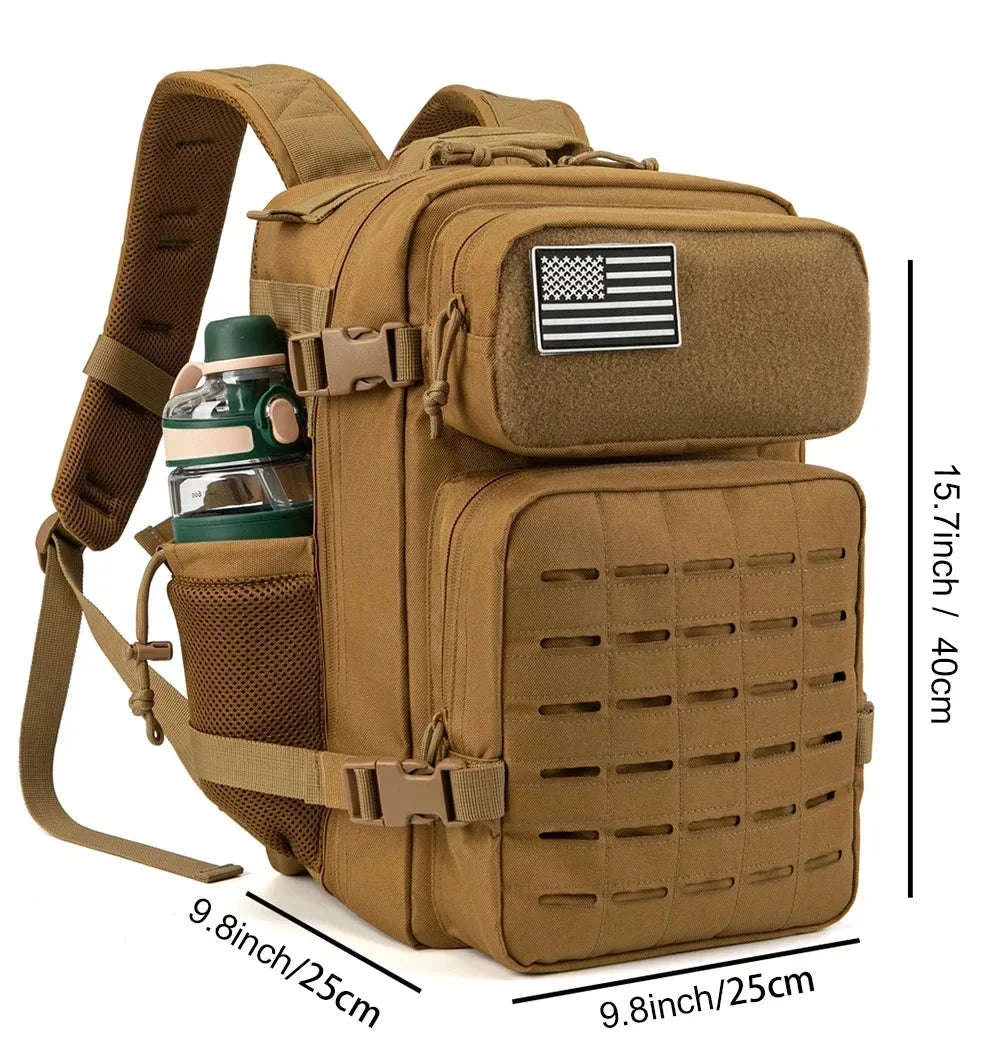 25L/45L Tactical Backpack with Water Bottle Holder-25L Gray / spain