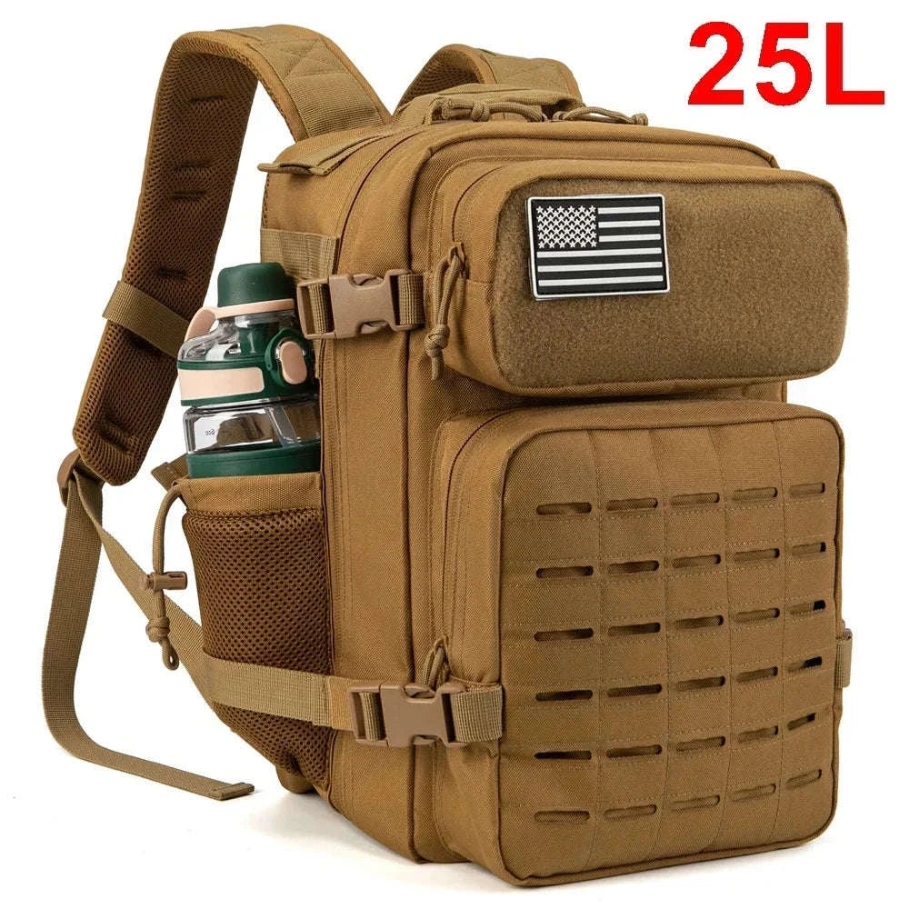 25L/45L Tactical Backpack with Water Bottle Holder-25L Gray / spain