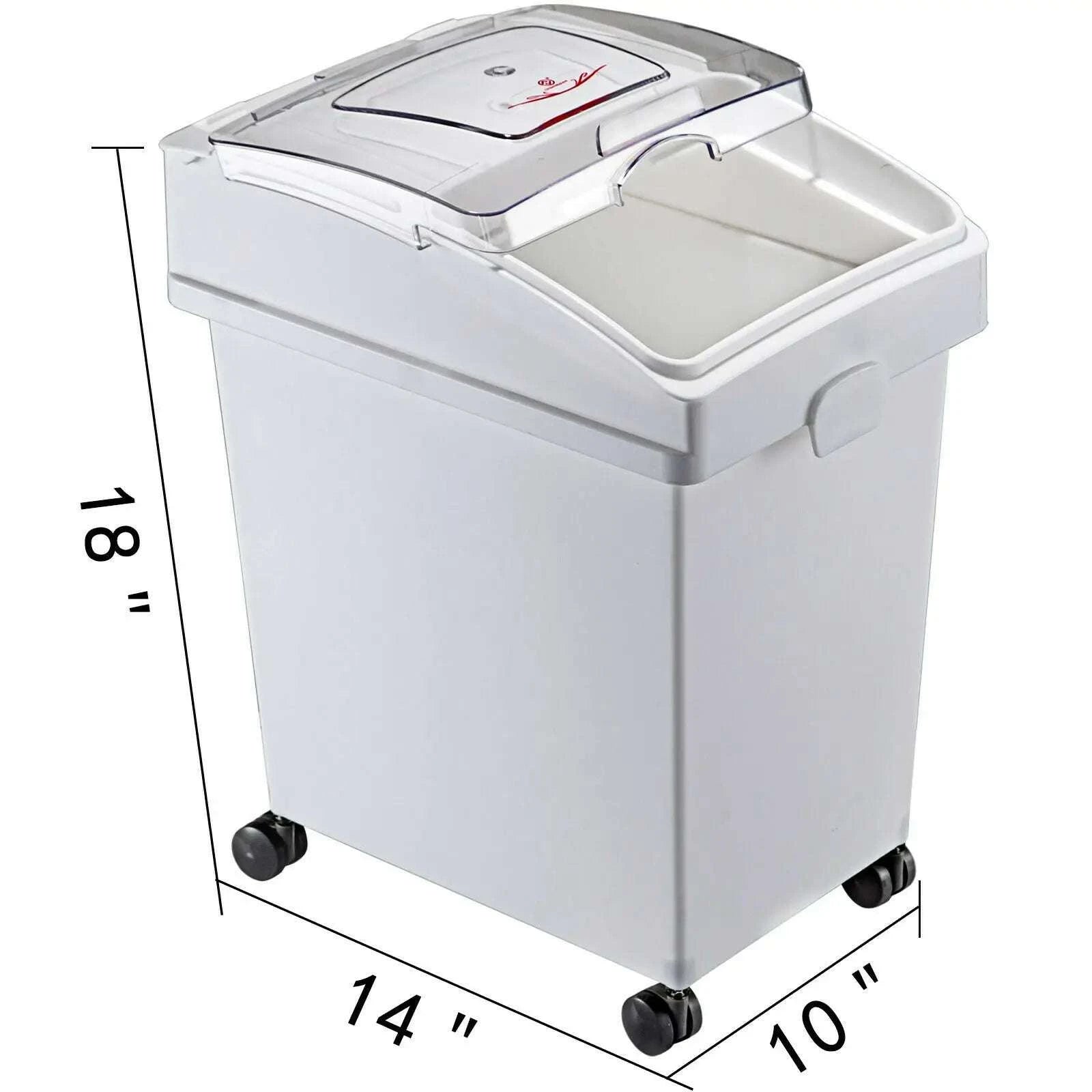 25L Ingredient Storage Bins with Wheels, Scoop & Sealed Lids-3 PCS / United States