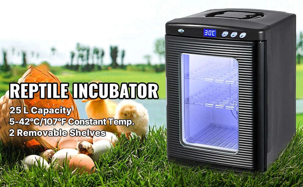 25L Reptile Incubator with Heating and Cooling-black / 25L / Germany