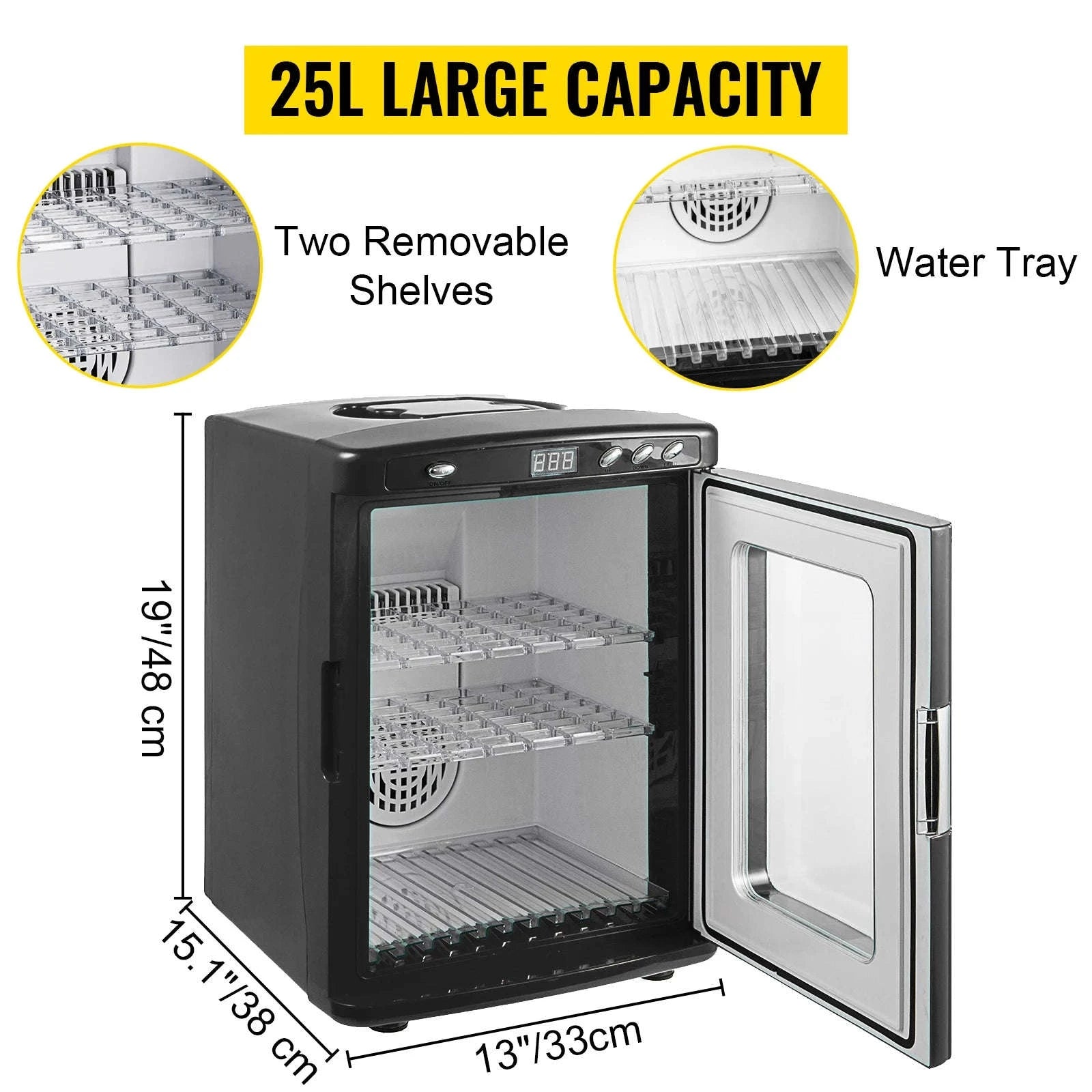 25L Reptile Incubator with Heating and Cooling-black / 25L / Germany