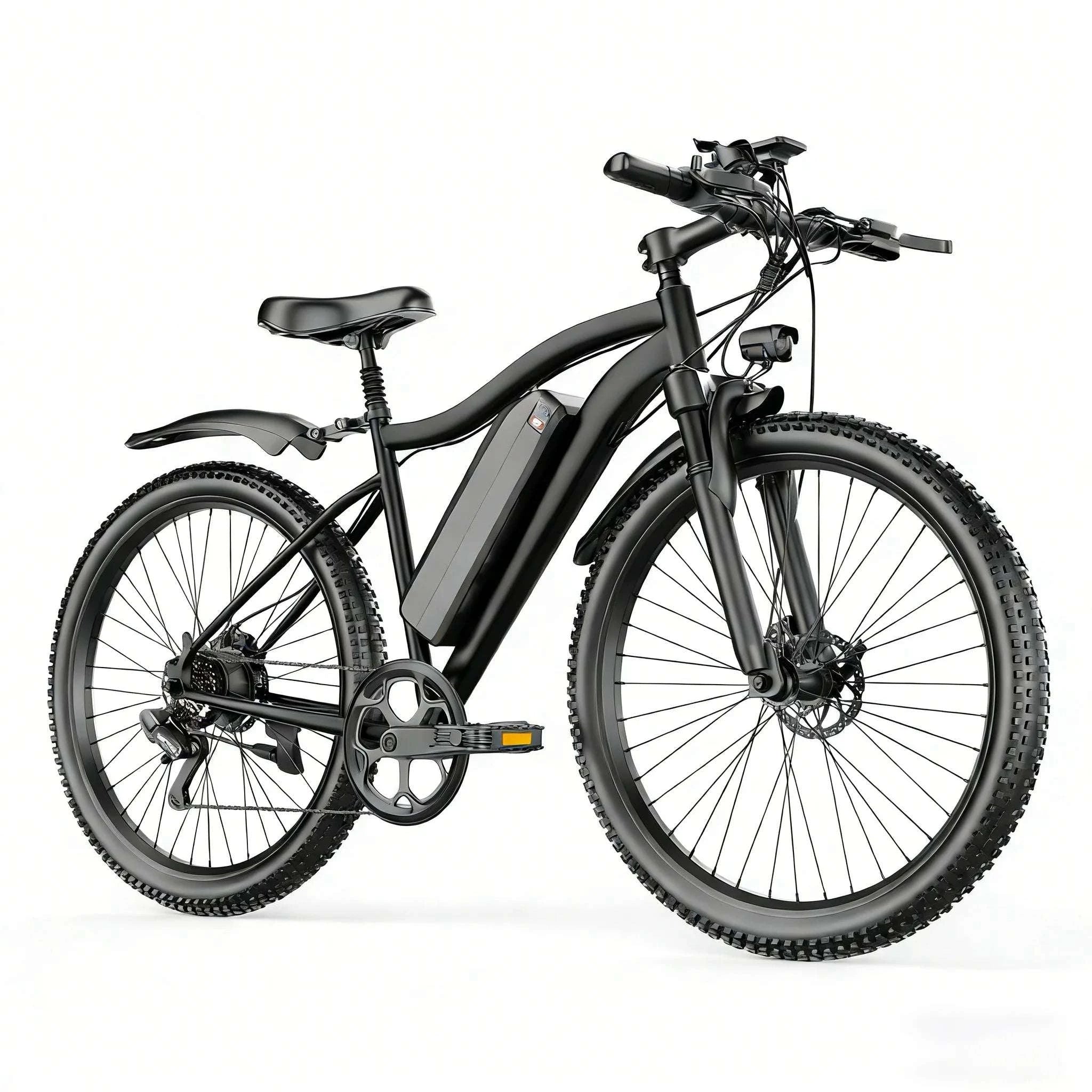 26" Electric Bike 48V 13Ah 7-Speed Commuter E-Bike-Black / 48V 10AH / United States
