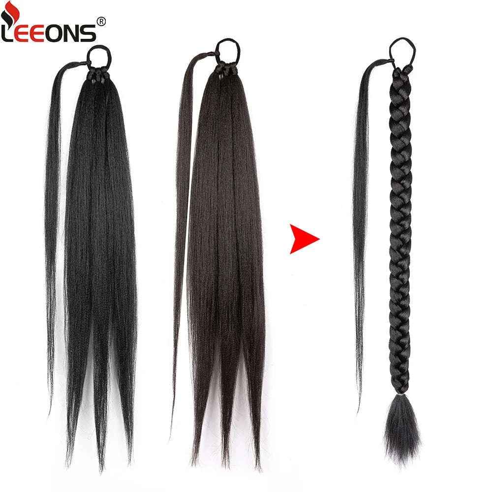 26-Inch Long Braided Ponytail Extensions for a Sleek, Effortless Look-4 / 26inches