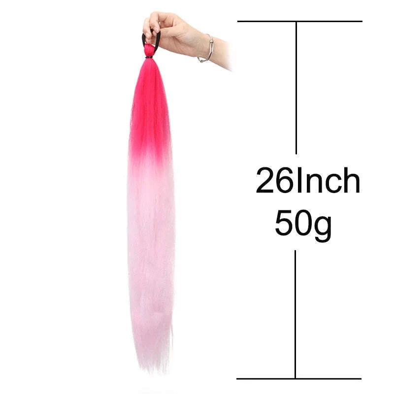 26-Inch Synthetic Ponytail Extension with Elastic Tie-A18 / 26inches