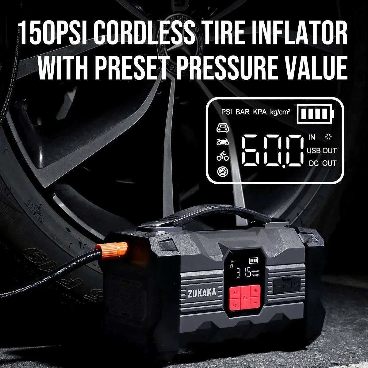 26800mAh Jump Starter with Air Compressor-26800mAh 99.16wh / Italy