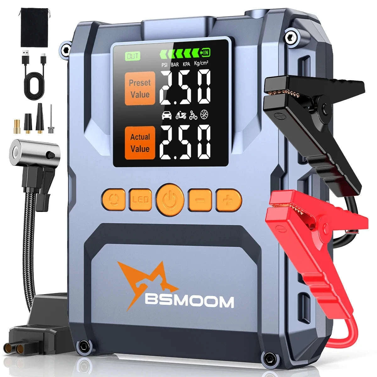 26800mAh Jump Starter with Air Compressor-26800mAh 99.16wh / Italy