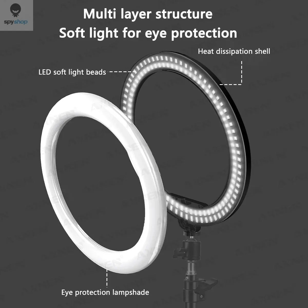 26cm Photo Ringlight Led Selfie Ring Light Phone Remote Control Lamp Photography Lighting with Tripod Stand Holder Youtube Video