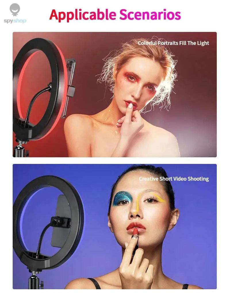 26cm LED Ring Light Selfie Lamp with Tripod-26cm 10 inch