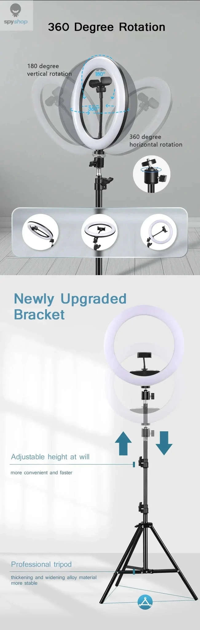 26cm LED Selfie Ring Light for Live Streaming-C-26cm