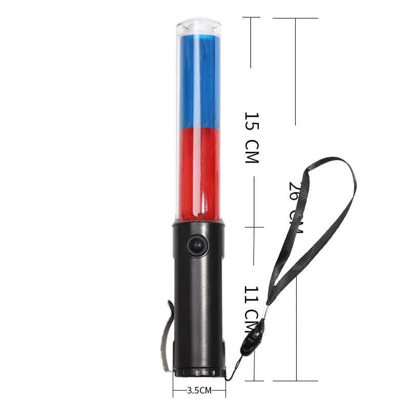 26cm LED Traffic Light Baton with 3 Flashing Modes-Red