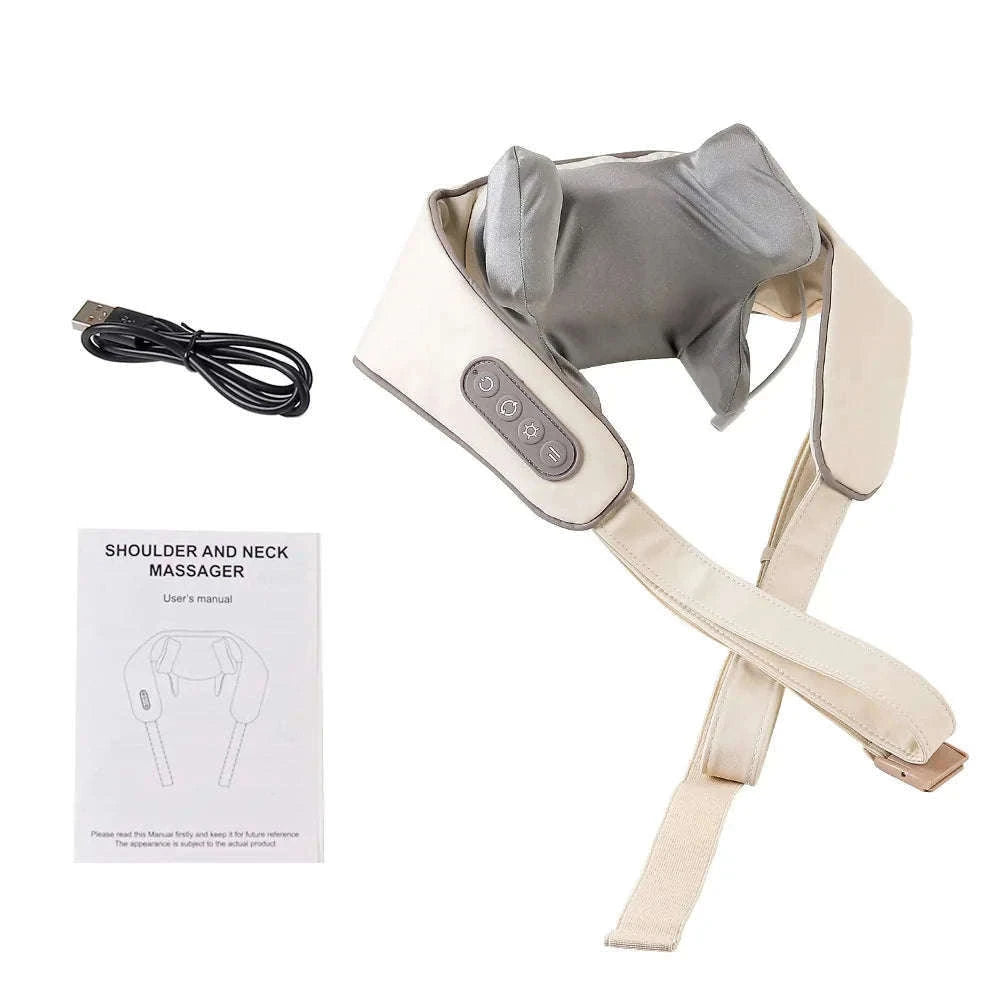 26W Brushless Neck and Shoulder Massager with Heat-20W-White