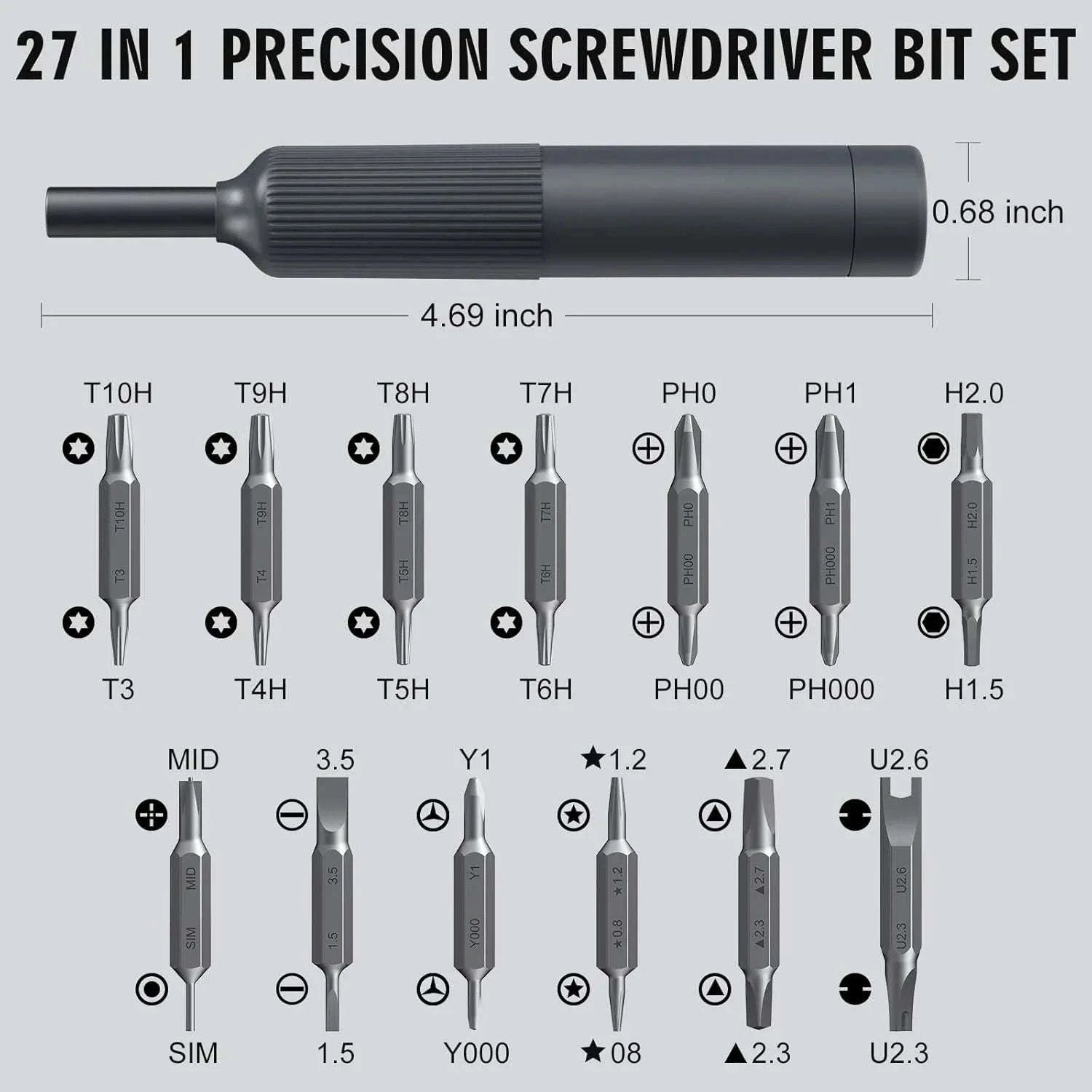 27-in-1 Precision Screwdriver Set Pen-Style Magnetic Repair Kit-United States / 27 in 1 PLUS