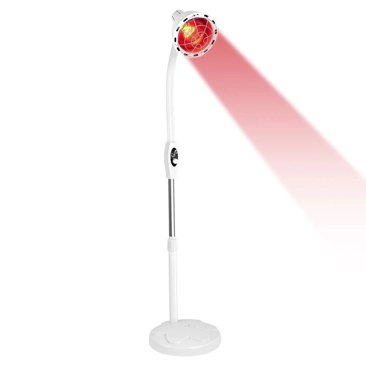 275W Infrared Heat Therapy Lamp with Adjustable Temp & 360° Rotation-White / GERMANY