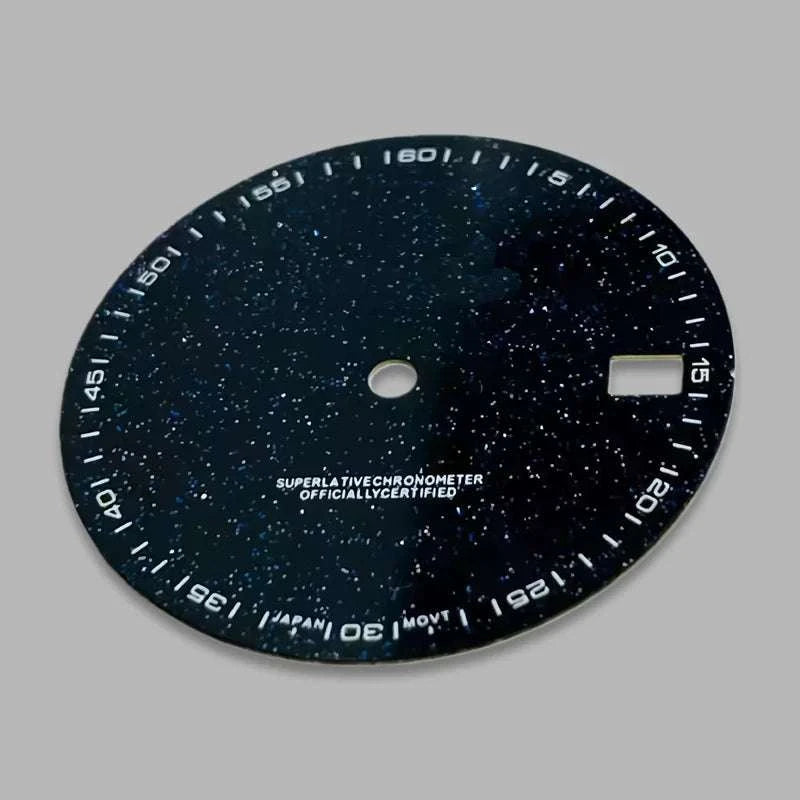 28.5mm Blue Gold Sand Dial for NH35 NH36 Watch Mods-Black and blue / 28.5mm S