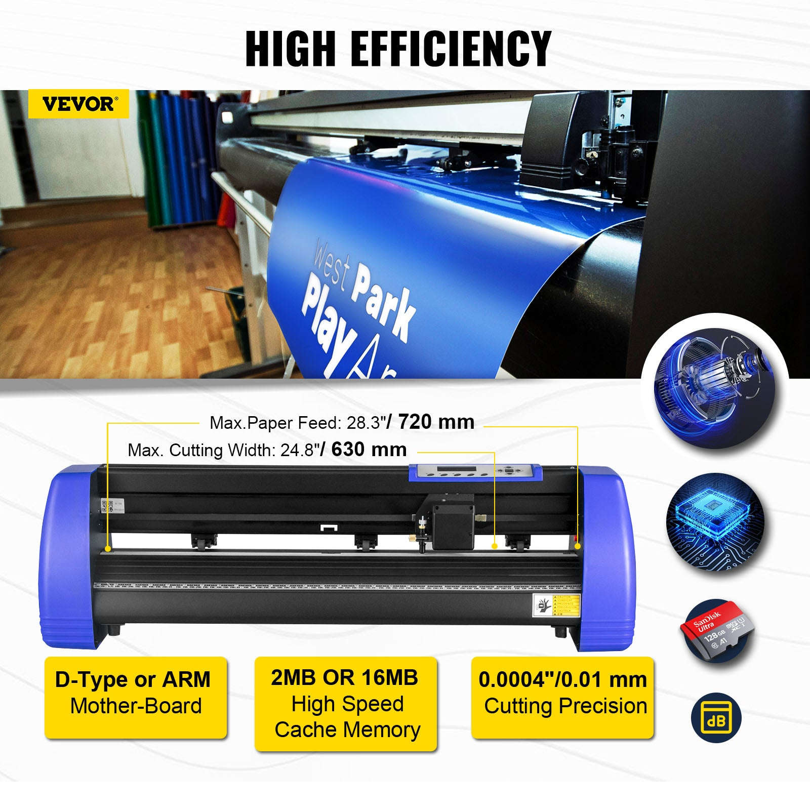 28 Inch Vinyl Cutter Machine with Floor Stand and 20 Blades-Blue 28 Inch / United States