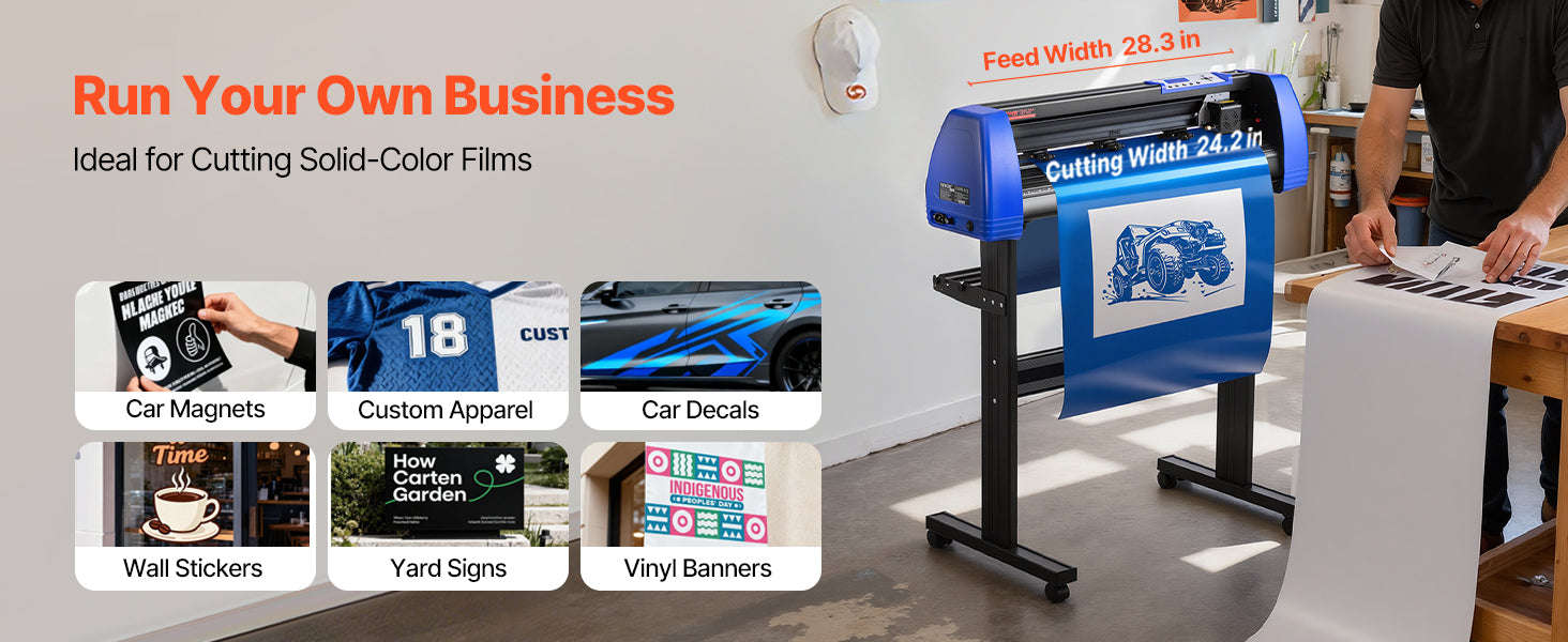28 Inch Vinyl Cutter Machine with Floor Stand and 20 Blades-Blue 28 Inch / United States