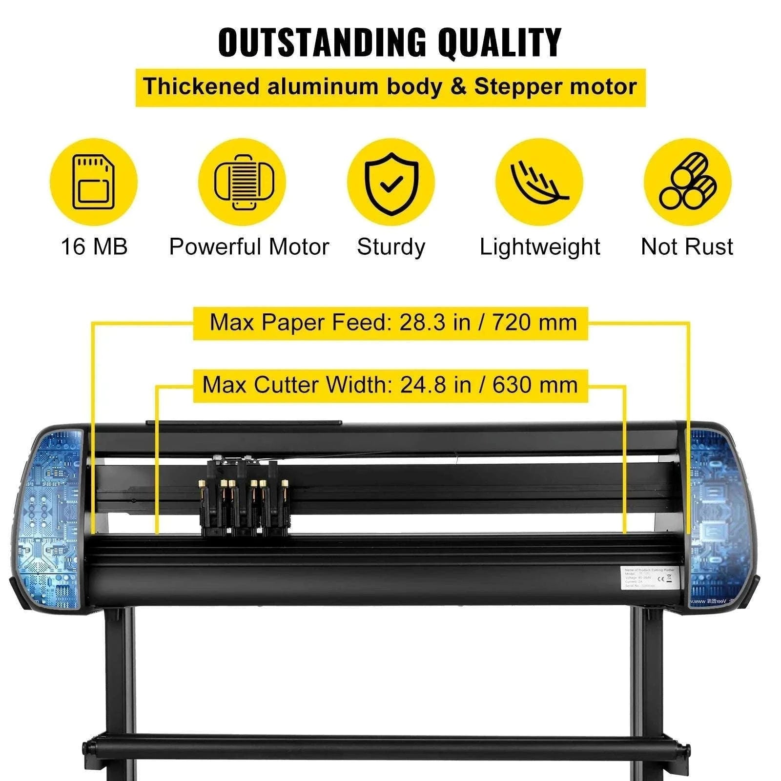 28-Inch Vinyl Cutter Plotter with Adjustable Speed & Force Kit-28in / france
